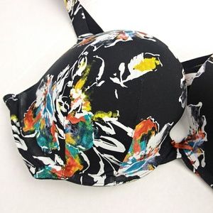 Cacique Intimates & Sleepwear - CACIQUE black floral print bra size 40D Cacique Intimates & Sleepwear - CACIQUE black floral print bra size 40D